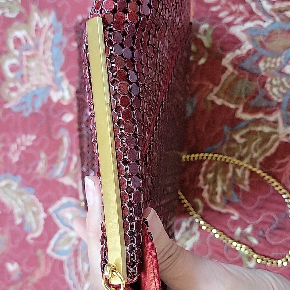 EUC- Glomesh Vintage 1980’s Mesh Envelope Purse w/Detachable Chain Strap - Picture 9 of 12